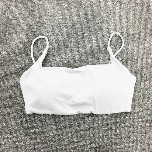 Load image into Gallery viewer, Soft Stretchy Fabric Single Strap Yoga Underwear Curved Hem Fitness Top Quick Dry Light Support Pilates Sport Bra
