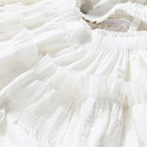 Load image into Gallery viewer, Women White Sling Backless Pleated Shrink Waist Slim Vintage Dress New Square Collar Fashion Spring Autumn 2025 JF54801
