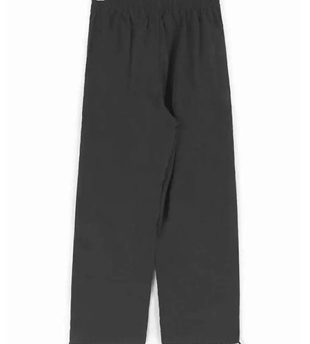 High Elastic Waist Black Rhinestones Zipper Wide Leg Pants New Trousers Women Fashion Tide Spring Autumn 2025 1DJ0190