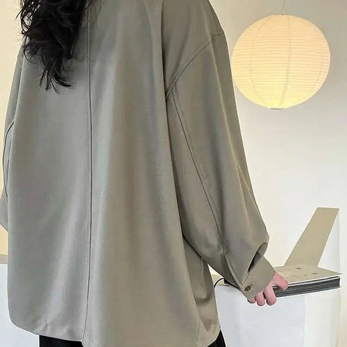 Load image into Gallery viewer, Women Green Brief Elegant Big Size Blouse New Stand Collar Long Sleeve Shirt Fashion Tide Spring Autumn 2025 1DH6652
