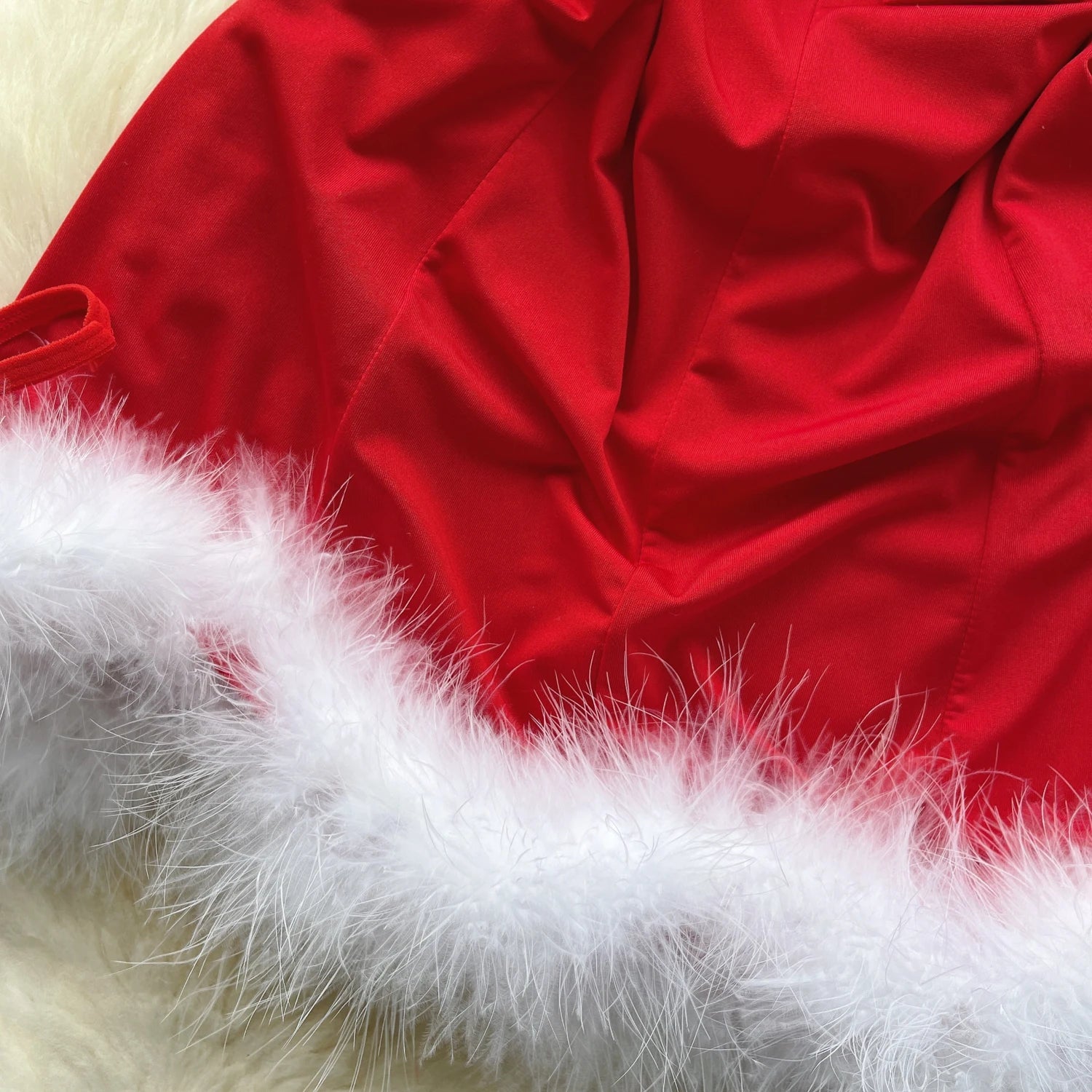 Summer New Women's Sexy Club Temptation New Year Christmas Uniform Bow Decoration Backless Red Flirt Halter Bandage Mini Dresses