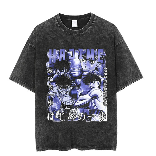 Load image into Gallery viewer, Vintage Washed Tshirts Anime T Shirt Harajuku Oversize Tee Cotton fashion Streetwear unisex top Medusa
