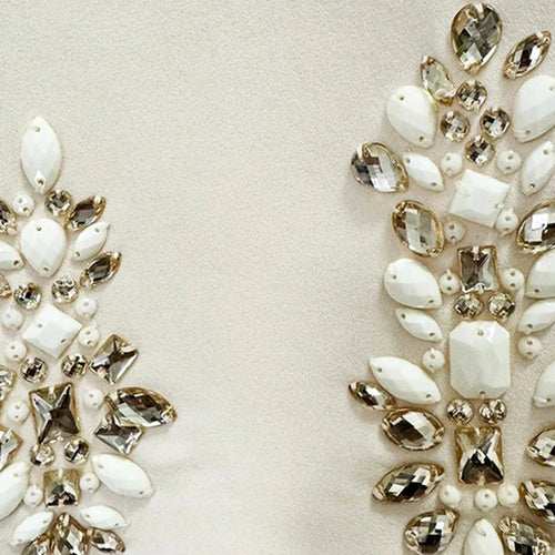 Load image into Gallery viewer, Solid Spliced Diamonds Slimming Dresses For Women O Neck Long Sleeve High Waist Temperament Dress Female Fashion
