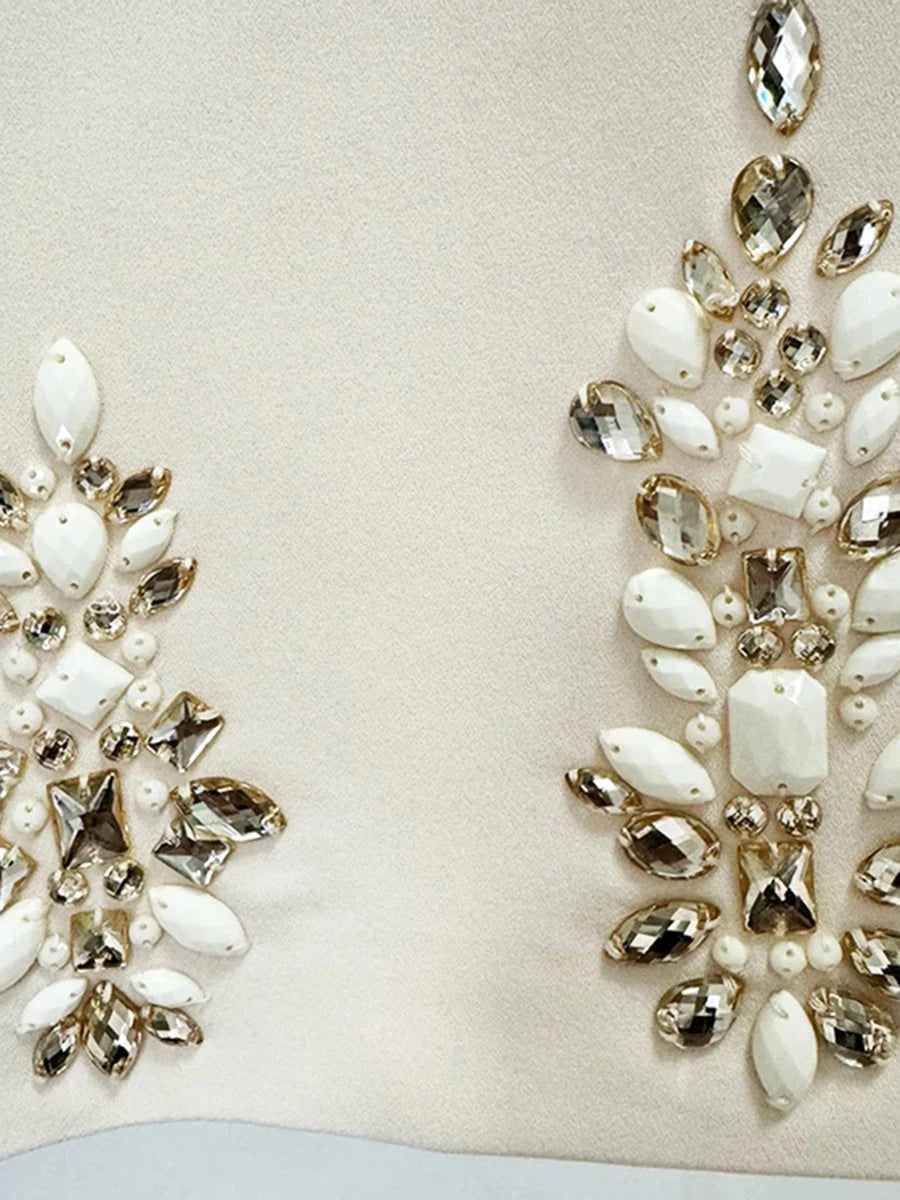 Solid Spliced Diamonds Slimming Dresses For Women O Neck Long Sleeve High Waist Temperament Dress Female Fashion