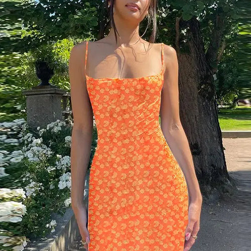 Load image into Gallery viewer, Flower Print Slip Sleeveless Backless Slim Sexy Maxi Dress 2022 Spring Women Elegant Streetwear Party Clothing Concise
