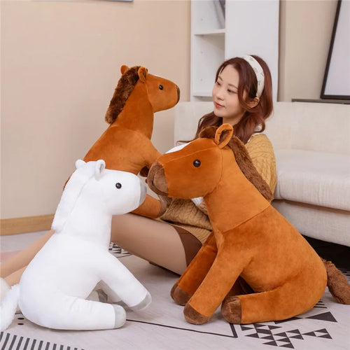 Load image into Gallery viewer, 1pc 60/80cm New Arrive High Quality Kawaii Horse Plush Toys Stuffed Animal Doll Baby Kids Birthday Gift Home Room Decor
