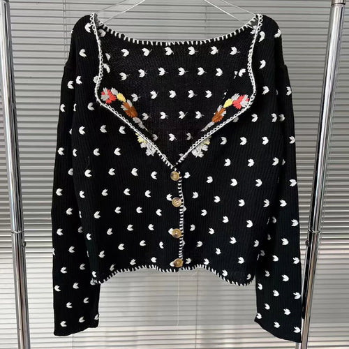 Load image into Gallery viewer, Hit Color Slimming Two Piece Sets for Women V Neck Long Spliced Embroidery Cardigan Patchwork Lace Vest Set Female
