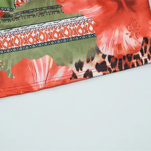 Load image into Gallery viewer, Leopard Print Sexy 2 Piece Sets Women Summer Fashion Lace-up Halter Crop Tops And Maxi Skirt Female Party Two Piece Set
