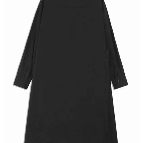 Load image into Gallery viewer, Women Green Hem Irregular Pleated Big Size Shirt Dress New Lapel Long Sleeve Fashion Tide Spring Autumn 2025 1DH6769
