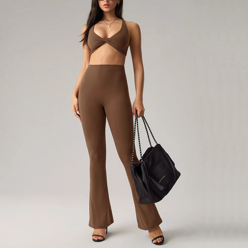 Load image into Gallery viewer, Oblique Shoulder Yoga Bra Women&#39;s Beautiful Back Gym Sports Underwear Hollow out Back Running Fitness Vest Push Up Workout Top
