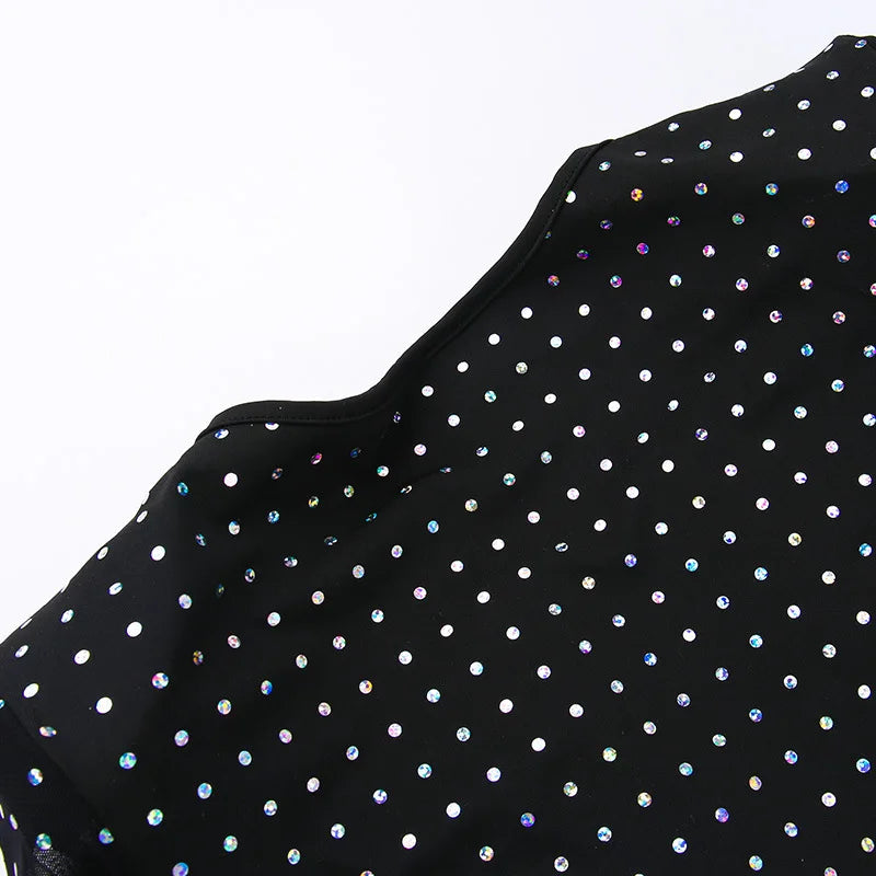 Elegant Sequin Sparkle Sexy Maxi Dress For Women Fashion Hollow Out Sheer Long Sleeve Bodycon Club Party Long Dress