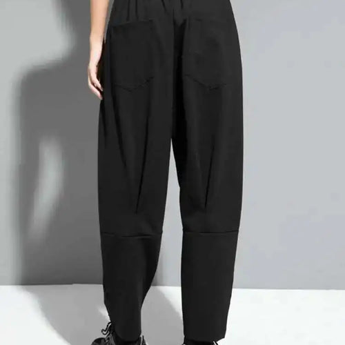 Load image into Gallery viewer, High Elastic Waist Black Pocket Long Harem Pants New Loose Fit Trousers Women Fashion Tide Spring Autumn 2025 1DF1657
