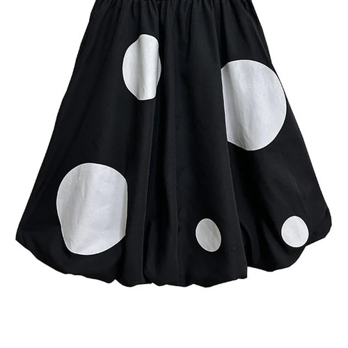 Load image into Gallery viewer, Black Dot Big Size Irregular Shirt Skirt Two Pieces Suit New Lapel Long Sleeve Women Fashion Spring Autumn 2025 1DH9366
