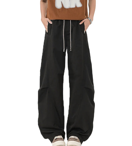 Summer Men's Casual Pants Splicing Solid Color Curved Knife Clothing Male American Floor Length Design Trousers 9W1391