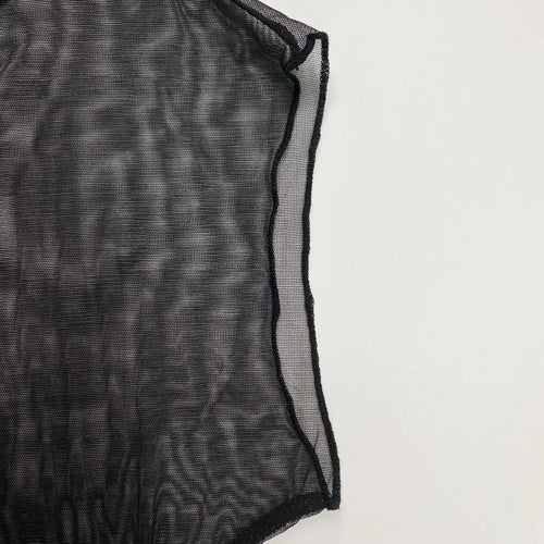 Load image into Gallery viewer, Spring Summer Clothes Mesh Sexy T-Shirts Tops for Women Long Sleeve Woman Asymmetric Skinny Tops Blouse
