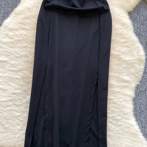 Load image into Gallery viewer, French Retro 2025 Summer New Black Patchwork Mesh Elegant Short Sleeves Dress Women Chinese Style Slim Evening Party Split Dress
