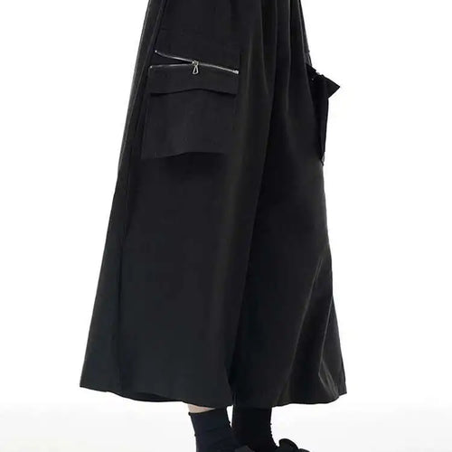 Load image into Gallery viewer, High Elastic Waist Blue Detachable Pocket Wide Leg Pants New Trousers Women Fashion Tide Spring Autumn 2025 1DH4773
