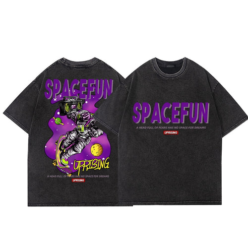 Load image into Gallery viewer, Creative Astronaut Moon Print T-Shirts  Streetwear Men Fashion Summer Tops Harajuku Casual Short Sleeve Tees Hip Hop
