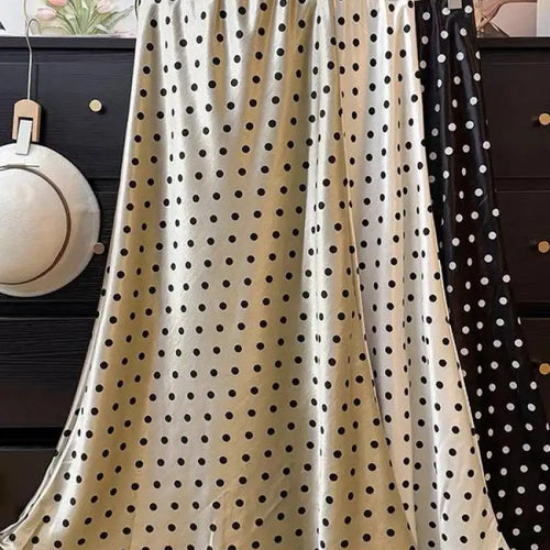 Load image into Gallery viewer, Spring Summer French Polka Dot Elegant Sexy Club A-line Long Skirt Women High Waist Vacation Slim Wrap Hip Fishtail Skirt 2025
