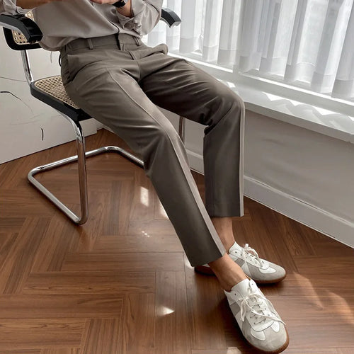 Load image into Gallery viewer, Men's Suit Pants New Spring Nine Point Slim Fit Korean Formal Handsome Casual Simple Solid Color Trend Trousers 9W1434
