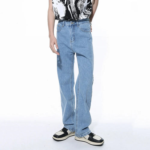 Load image into Gallery viewer, Jeans Simple Style Fashion Casual 2024 Summer Pocket Zipper Men&#39;s Straight Leg Trousers Loose Male Denim Pants 9C5377
