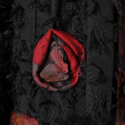 Load image into Gallery viewer, Women Black 3d Flower Ribbon Irregular Big Size Blazer New Lapel Long Sleeve Jacket Fashion Spring Autumn 2025 21Z8002
