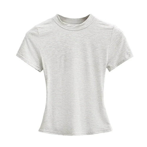Load image into Gallery viewer, 2025 New High Quality Casual T shirt Sexy Slim Short Sleeves Fashion Trend Solid Women Clothing y2k Tops

