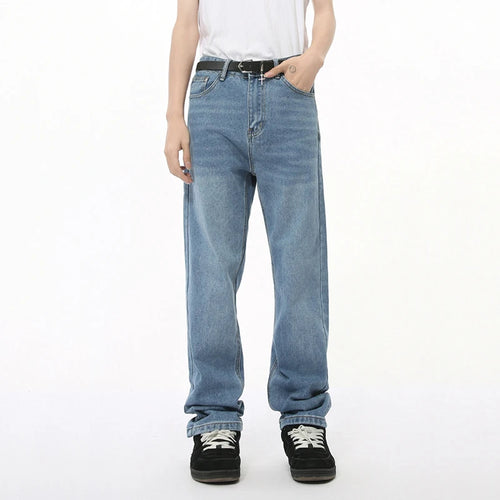 Load image into Gallery viewer, Spring New Male Jeans Men's Pencil Pants Slim Denim Straight Casual Bottom Solid Color Simple Trousers Fashion Tide 9C7611
