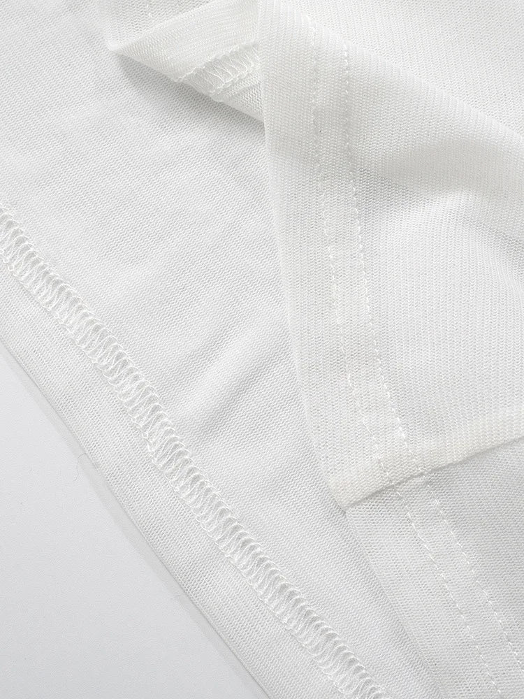 See Through Spaghetti Strap Sexy Maxi Dress For Women Gown Summer New Metal Buckle Sleeveless Backless Beach Long Dress