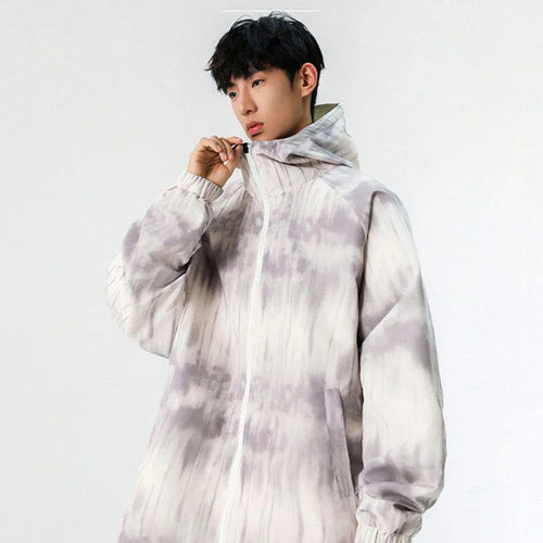 Load image into Gallery viewer, American Style Male Jackets Spring New Hooded Drawstring Reversible Jacket Solid Color Men&#39;s Coats Streetwear Spring 9W1240
