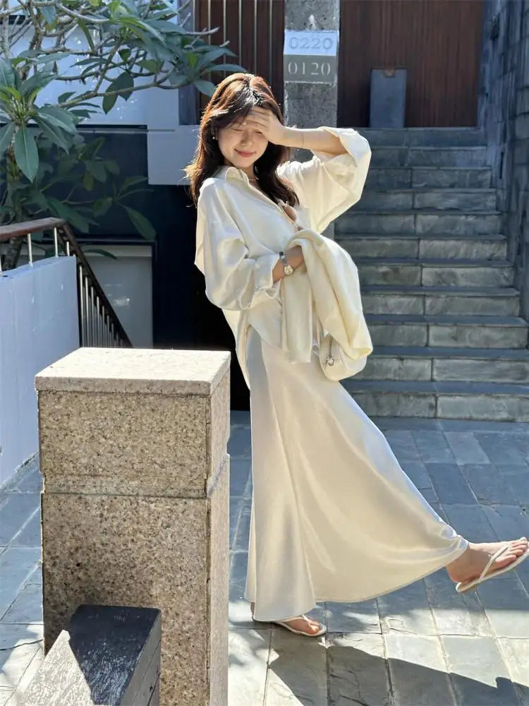 French Fashion Black Beige High Waist Long Skirt 2025 Spring Summer Women Grey Holiday Fishtail Skirt Simplicity Popular Ladies