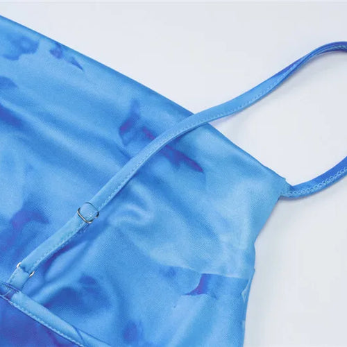 Load image into Gallery viewer, Strapless Print Sexy Two Piece Sets Women Spaghetti Strap Crop Tops And Maxi Skirt Female Elegant Printed 2 Piece Sets
