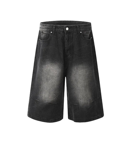 Men's Denim Shorts Washed American Style Gradient Color Multi Pockets Trendy Fashion Loose Male Clothing 2025 9W1725