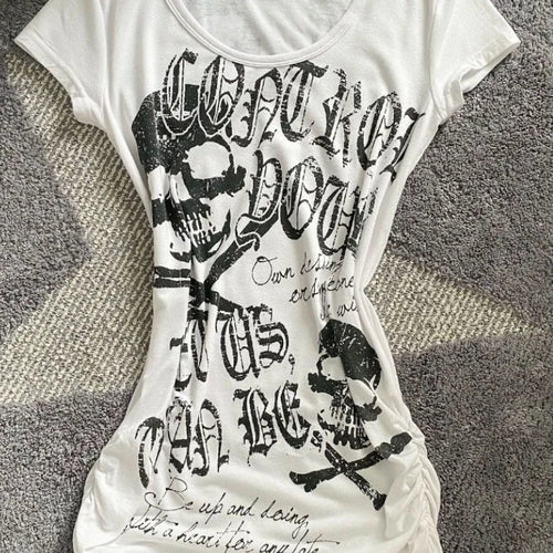 Load image into Gallery viewer, Letter Woman T Shirts Short Sleeve O-neck Tunic Tees Fashion Summer Camisetas Y2k Tops Casual White Tshirt 2024 Women Clothing
