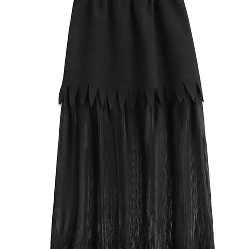 Load image into Gallery viewer, Black Big Size Vest Pleated Skirt Two Pieces Suit New V-Neck Sleeveless Women Fashion Tide Spring Autumn 2025 1DJ0261
