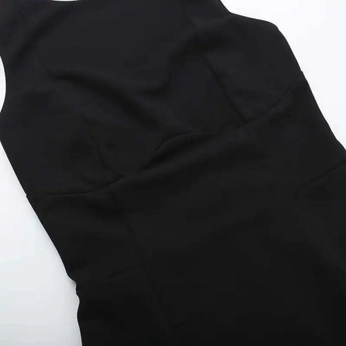 Load image into Gallery viewer, Elegant Backless Mini Tank Dress For Women Fashion Black O Neck Sleeveless Club Party A-line Basics Sexy Dress New
