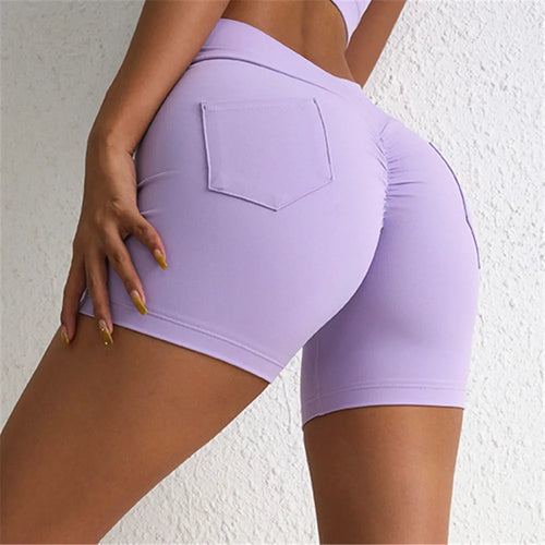 Load image into Gallery viewer, V Waist Nylon Scrunch Yoga Pant Women Sport Legging Gym Squat Proof Fitness Pant Hip Lift Workout Shorts Tights Active Wear
