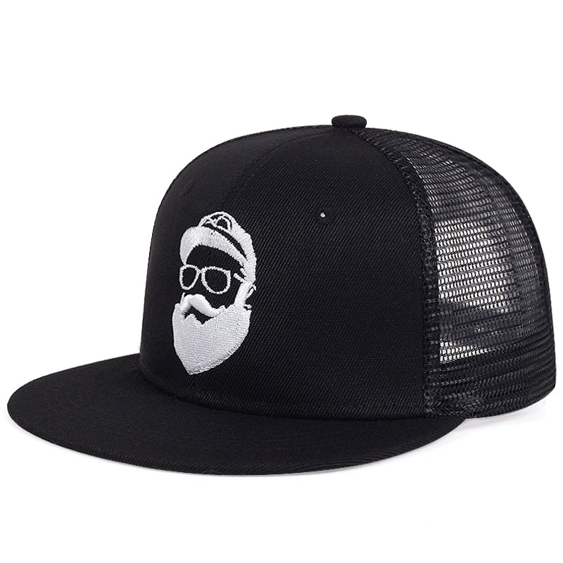 Beard old man embroidery baseball cap Fashion summer Mesh caps casual snapback Hat adjustable hip hop Hats gorras