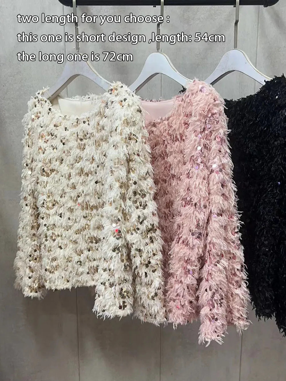 Knitted Tassel Women Pullover Sweater Solid Color Long Sleeve O-Neck Short Party Fringe Sweaters Female Streetwear C-301