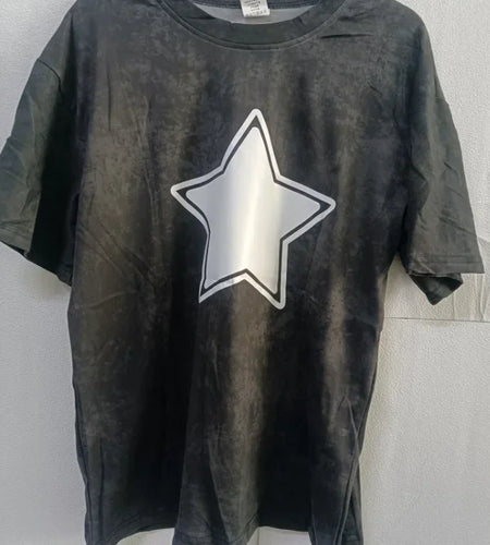Vintage Tshirts Women's Clothing Star Print Short Sleeve O-neck Tees Oversized Tops Y2k T Shirt Casual Fashion Harajuku T-shirt