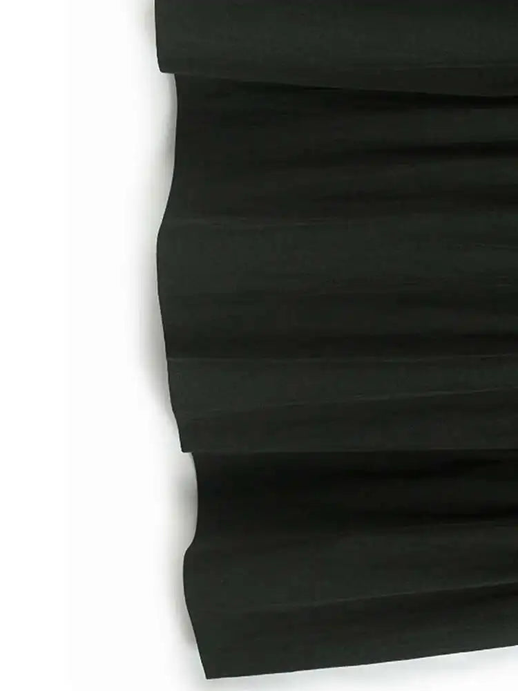 Women Gray Printed Vintage Hem Pleated Big Size Vest Dress New Round Neck Sleeveless Fashion Spring Autumn 2025 1DH9454