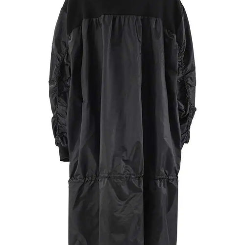 Load image into Gallery viewer, Women Army Green Color-block Big Size Midi Dress New Round Neck Long Sleeve Fashion Tide Spring Autumn 2025 CPG2092
