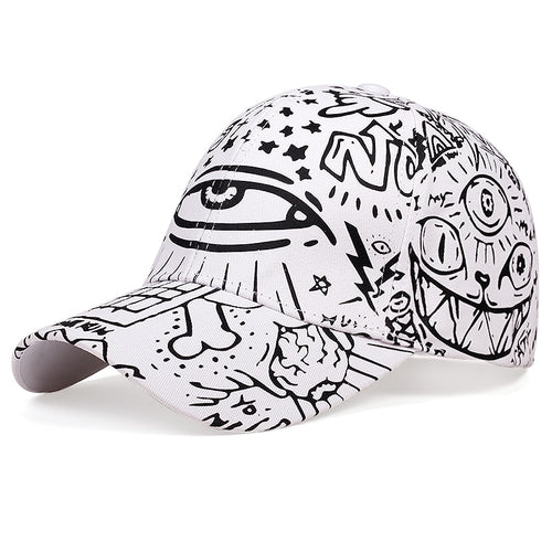 Load image into Gallery viewer, Eyes graffiti embroidery baseball cap fashion outdoor hip-hop dad hat casual wild hats sports caps Sun Hats
