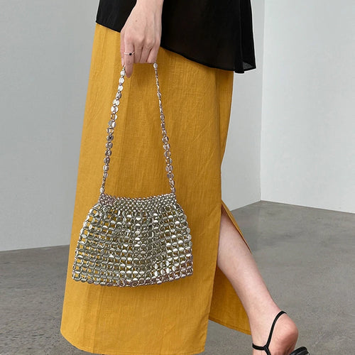 Load image into Gallery viewer, High Elastic Waist Red Linen Back Slit Elegant Straight Half-body Skirt Women Fashion Tide New Spring Autumn 2025 1DJ1283
