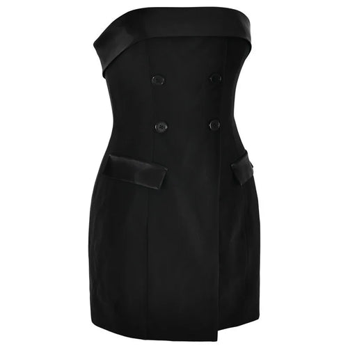 Load image into Gallery viewer, Off-shoulder Strapless Sexy Mini Dress For Women Fashion Two Pocket Backless Slim Club Party Sexy Dress Clubwear
