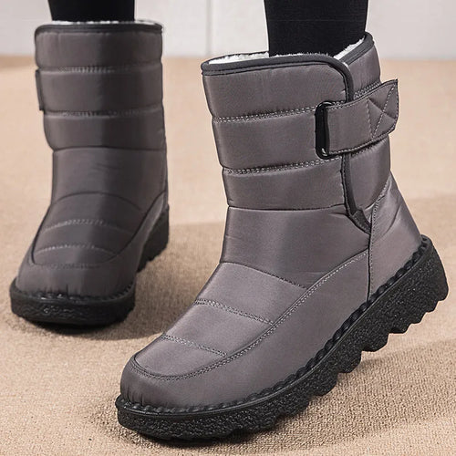 Load image into Gallery viewer, Women Boots 2025 Winter Shoes Woman Waterproof Snow Boots Winter Warm Fur Botas Mujer Korea Style Black Ankle Boots For Women
