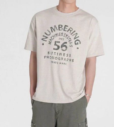 Men's T-shirts Short Sleeve Design New Summer Printing T-shirts Letter Loose Round Neck Male Clothing Korean Style 9W1638