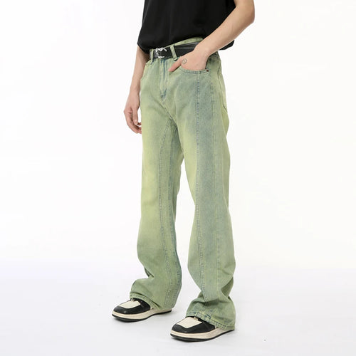 Load image into Gallery viewer, Summer Male Jeans Vintage Worn-out Washing Straight Denim Pants Casual Wide Leg Buttom Loose Korean Style 9C6390
