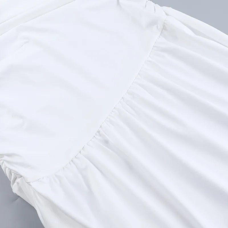 Sleeveless High Split Maxi Dress For Women Fashion Single Shoulder Strap Off-shoulder Backless Bodycon Sexy Long Dress