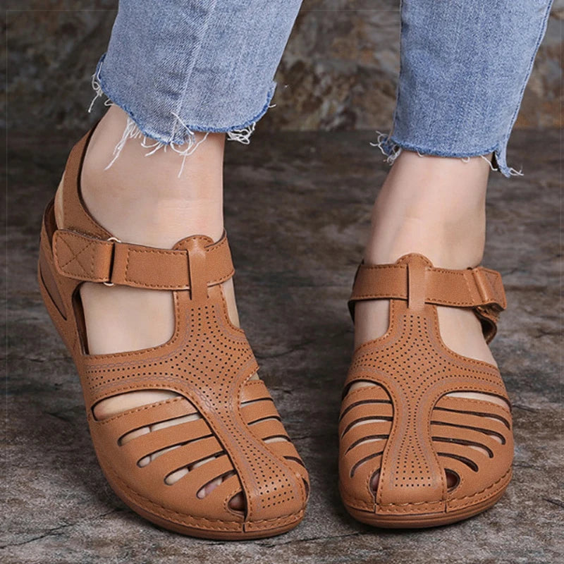 Women's Sandals Classics Summer Shoes For Women Summer Sandals Wedge Heels Sandalias De Mujer With Low Platform Footwear Female